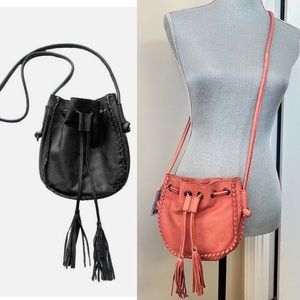 NWT Anthropologie Cut N Paste Leather Crossbody